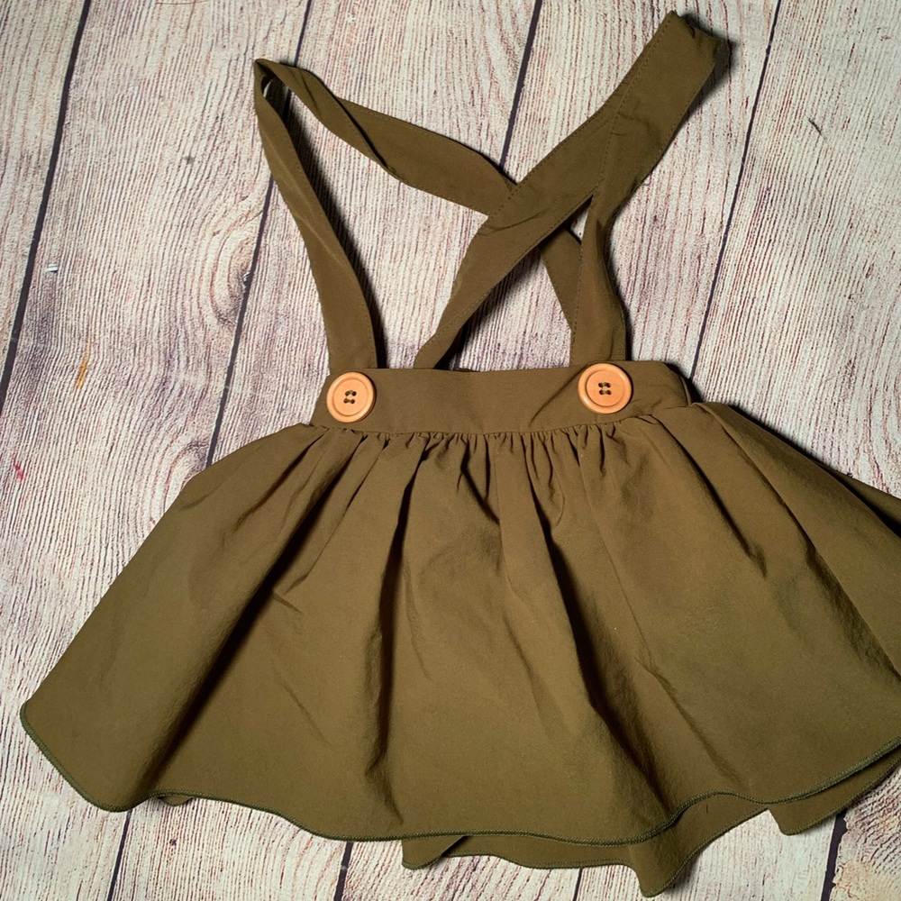 Pinafore skirt olive green